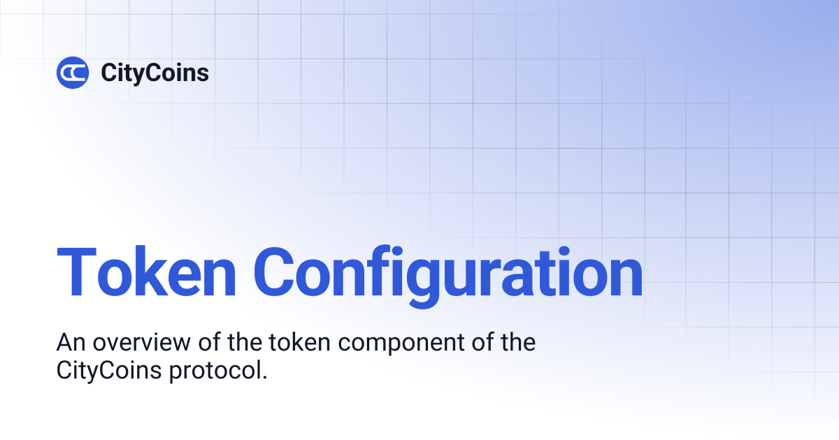 Token Configuration | CityCoins